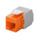 Connecteur Keystone Cat6A UTP - Toolless - Orange