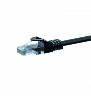Câble Cat5e UTP CCA noir - 0.50m