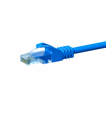 Câble CAT5e UTP CCA bleu - 0.25m