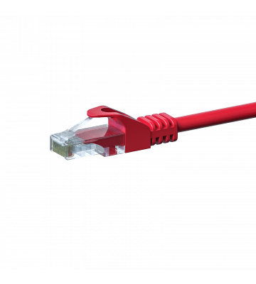 Câble CAT5e UTP CCA rouge - 0.25m