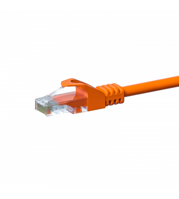 Câble CAT5e UTP CCA orange - 0.25m