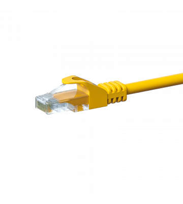 Câble CAT5e UTP CCA jaune - 0.25m