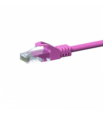 Câble CAT5e UTP CCA rose - 0.25m