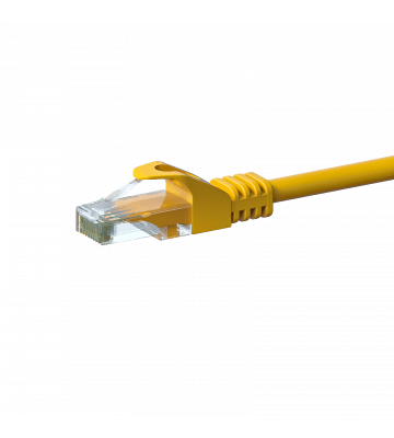 Câble CAT6 UTP CCA jaune - 0.50m