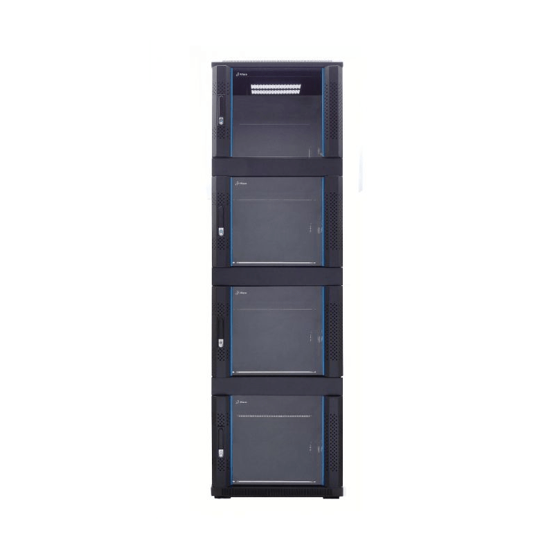 Baie serveur de colocation 42U avec porte en verre - 4x9U - 800x1000x2000mm (LxPxH)