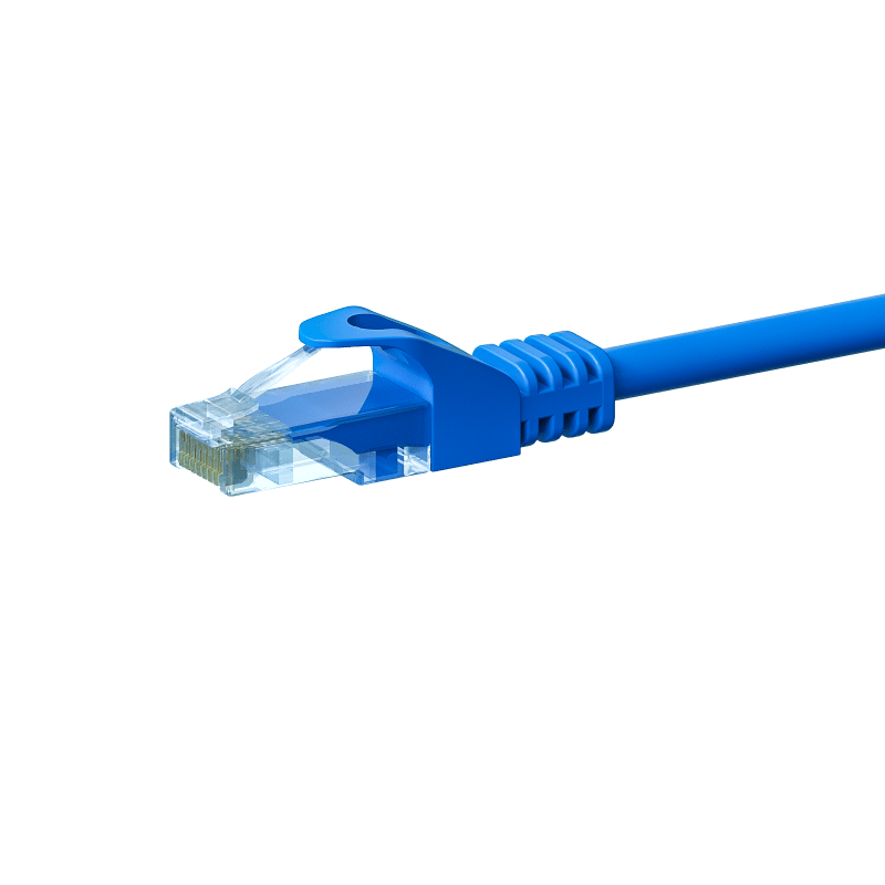 Câble Cat5e UTP 100% cuivre bleu - 3m