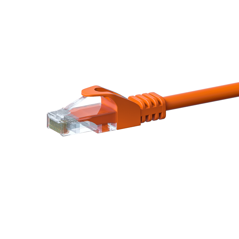 Câble Cat5e UTP 100% cuivre orange - 0.25m