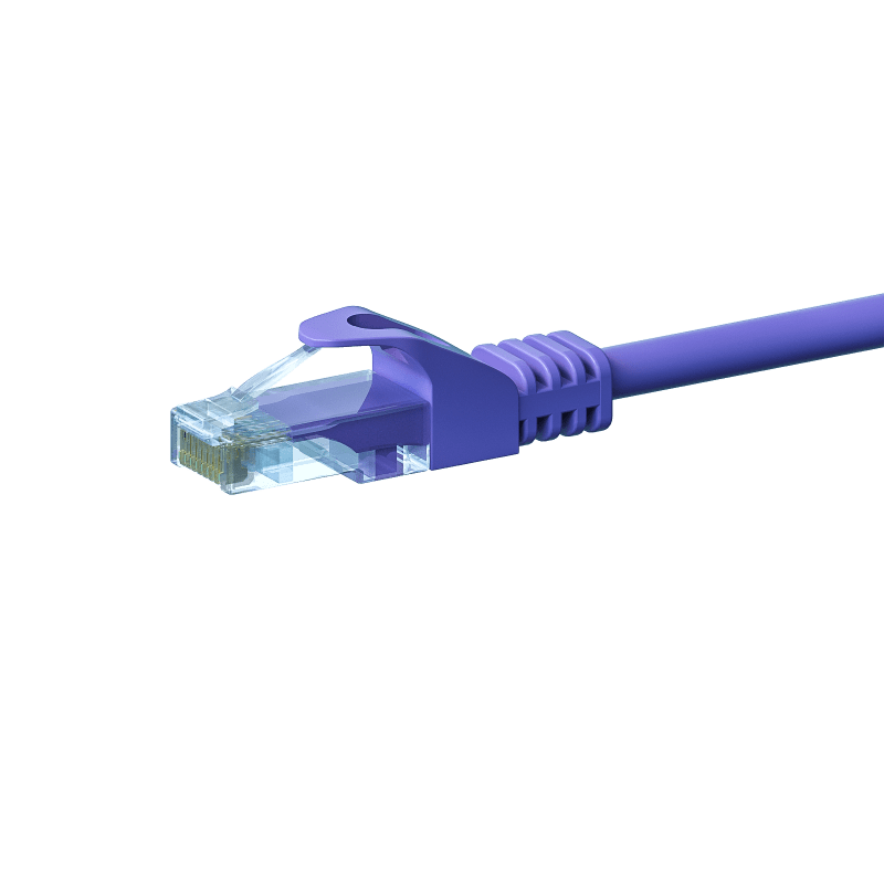 Câble Cat5e UTP 100% cuivre violet - 1.50m