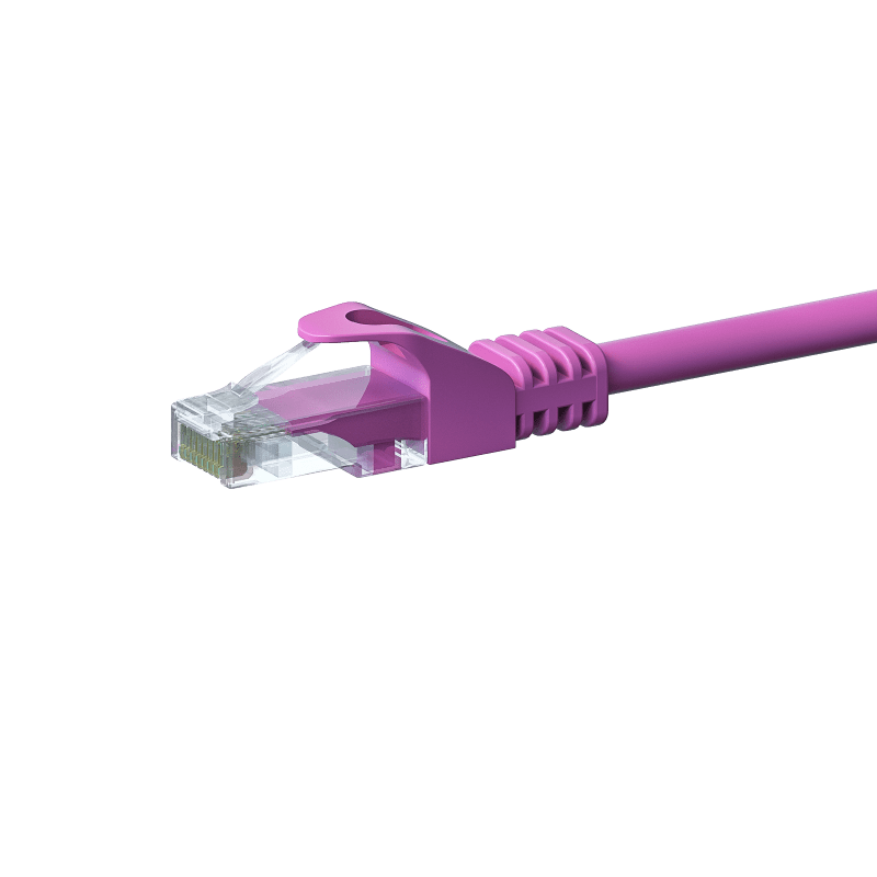 Câble Cat5e UTP 100% cuivre rose - 1m