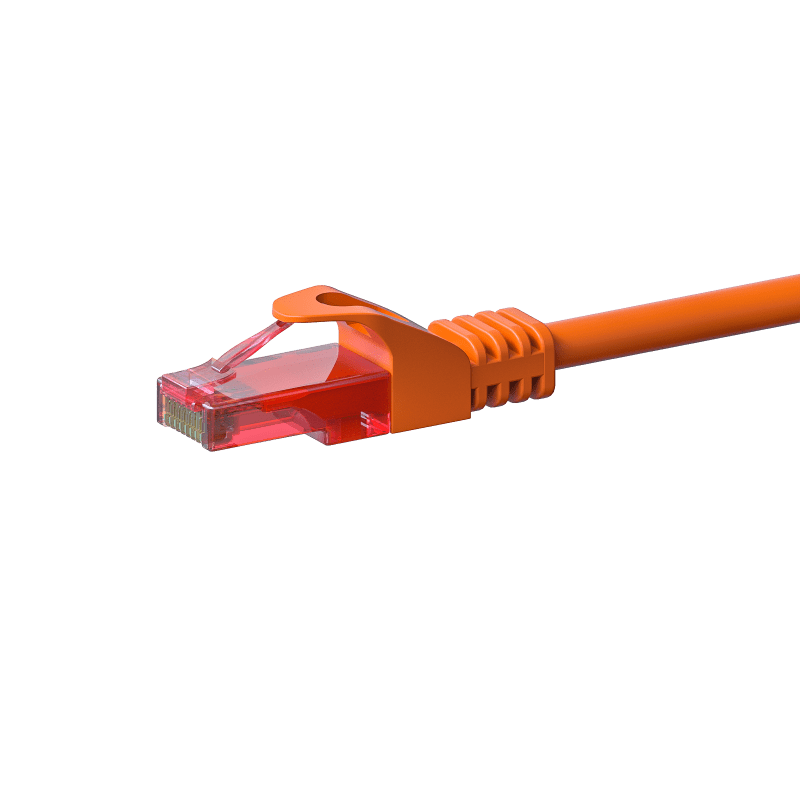 Câble CAT6 UTP 100% cuivre orange - 7.50m