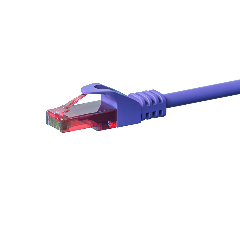 Câble CAT6 UTP 100% cuivre violet - 0.25m