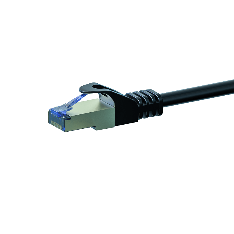 Câble CAT6A S/FTP (PIMF) 100% cuivre noir - 10m