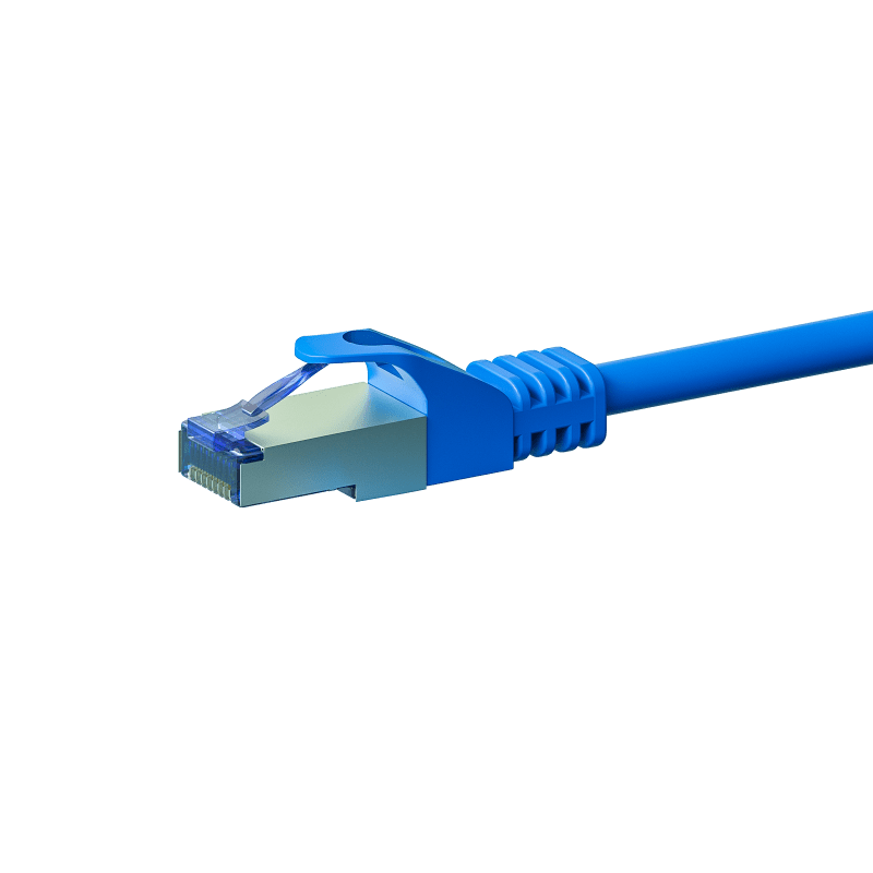 Câble CAT6A S/FTP (PIMF) 100% cuivre bleu - 1m