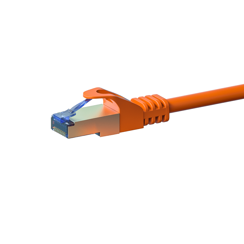 Câble CAT6A S/FTP (PIMF) 100% cuivre orange - 20m