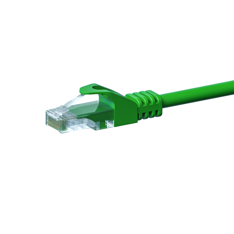 Câble CAT5e UTP CCA vert - 1m