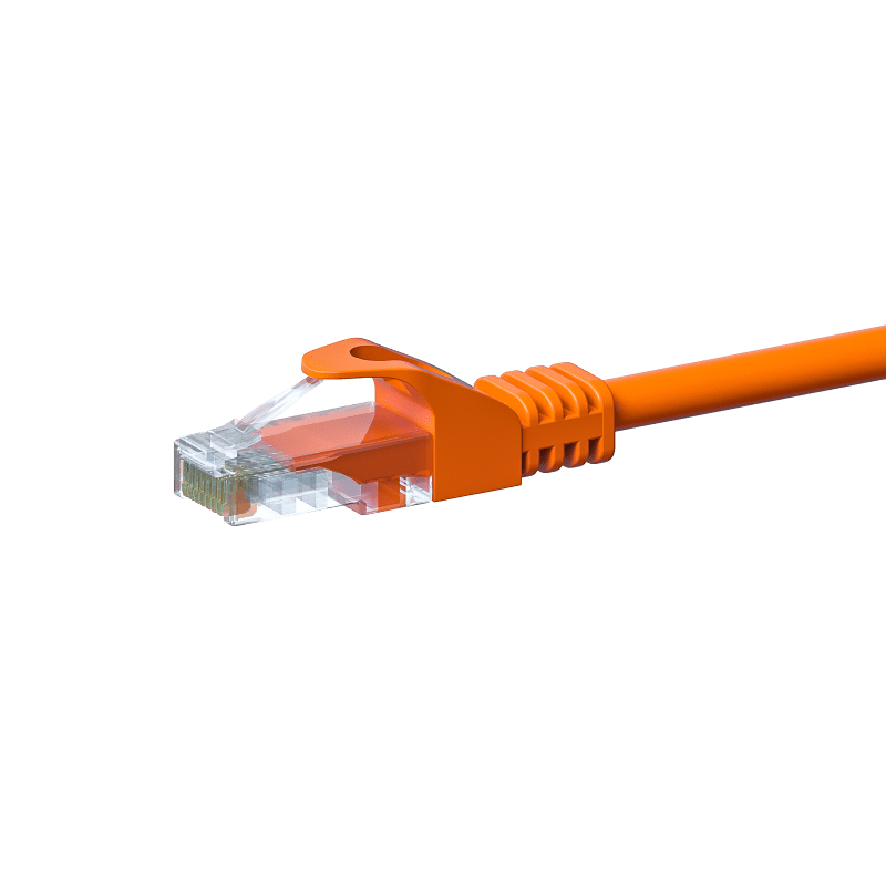 Câble CAT5e UTP CCA orange - 0.25m