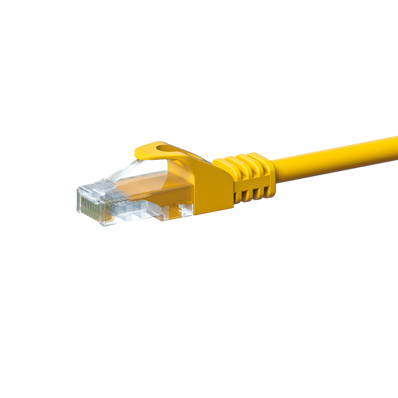 Câble CAT5e UTP CCA jaune - 0.50m