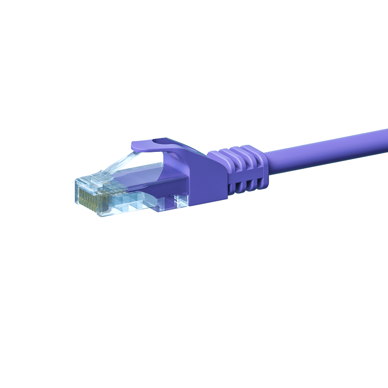 Câble CAT5e UTP CCA violet - 1m