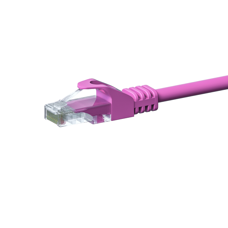 Câble CAT5e UTP CCA rose - 0.25m