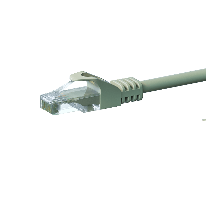 Câble CAT6 UTP CCA gris - 0.25m