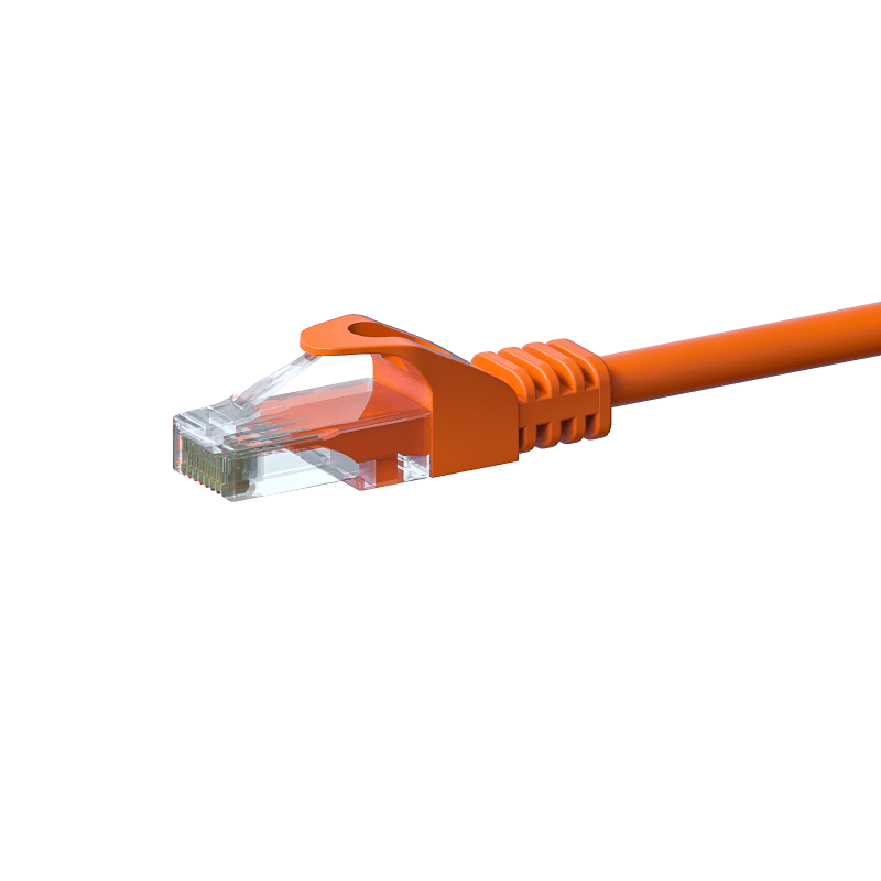 Câble CAT6 UTP CCA orange - 0.25m