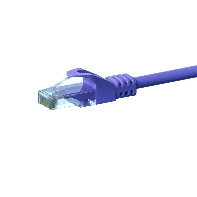 Câble CAT6 UTP CCA violet - 0.25m