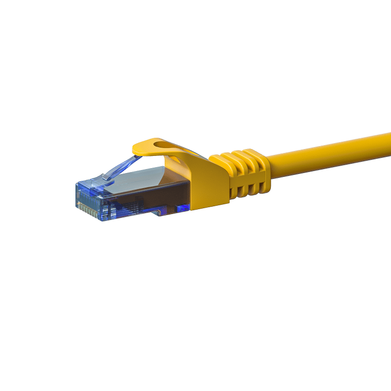 Câble CAT6A UTP 100% cuivre jaune - 2m