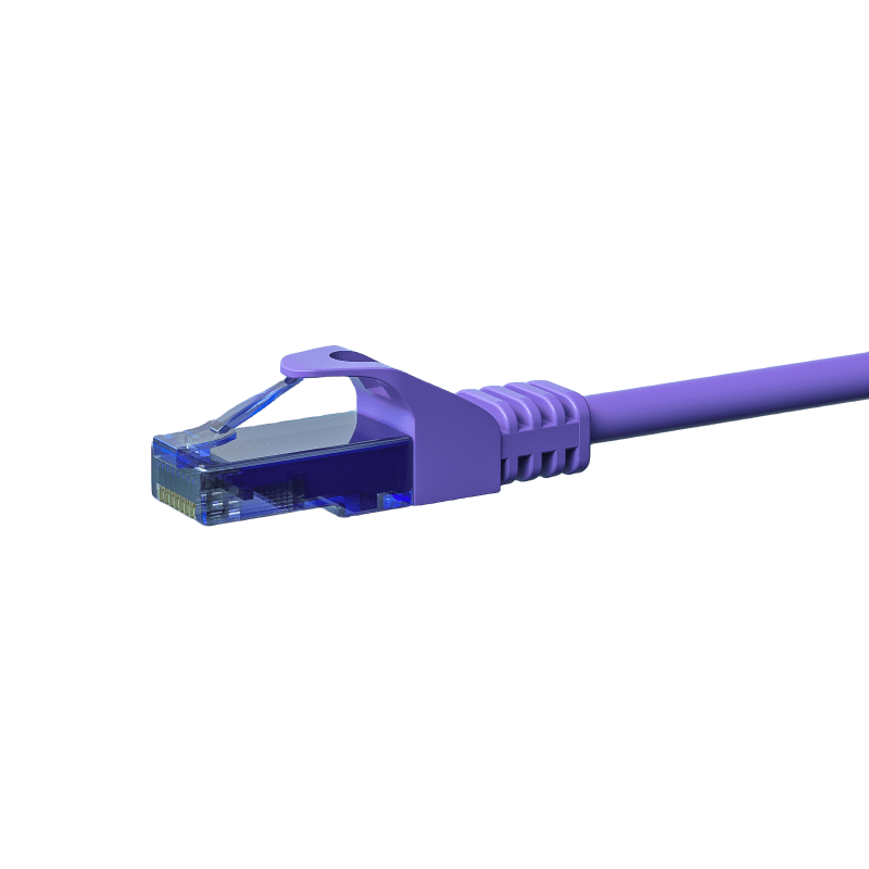 Câble CAT6A UTP 100% cuivre violet - 0.25m