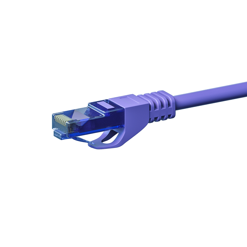 Câble CAT6A UTP 100% cuivre violet - 0.50m