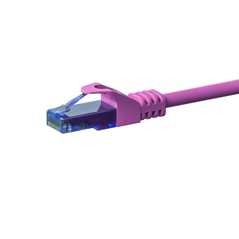 Câble CAT6A UTP 100% cuivre rose - 0.25m