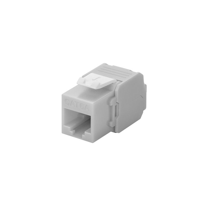 Connecteur Keystone Cat6a UTP - Toolless - Gris